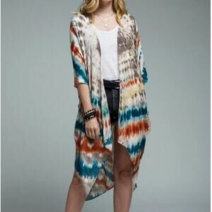 Tie Dye Bohemian Kimono Duster